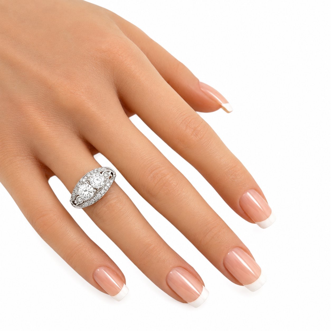 14K White Gold & 0.70ct Diamond Ring