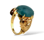 18K Gold Ring with Deep Green Emerald
