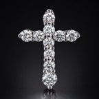 18K White Gold 1.0ct Diamond Cross Pendant