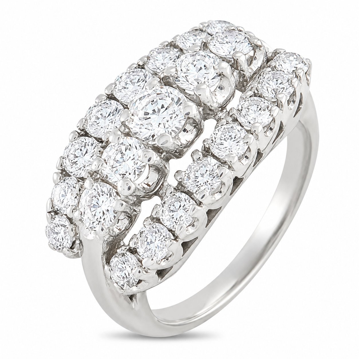 14K White Gold and 3.0ct Diamond Ring