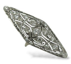 Art Deco Very Large 14K Gold and 1.25ct Diamond Ring