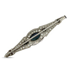 Vintage 1.30ct Sapphire and 1.51ct Diamond Brooch