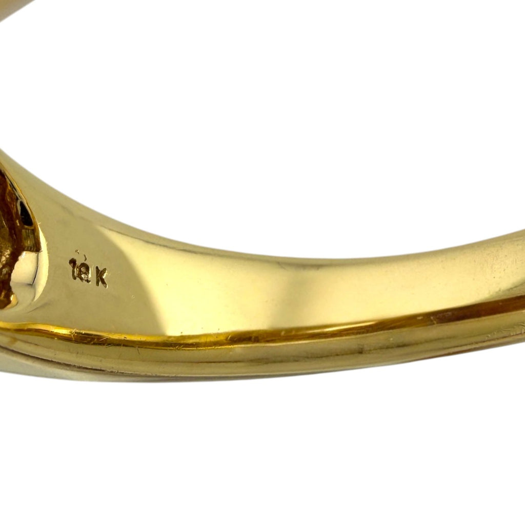 18K Yellow Gold 0.80ct Diamond Large Ring