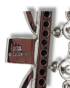 Robert Coin 18K White Gold and 9.0 Diamond Spider Web Design Necklace