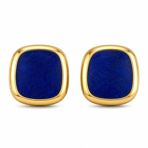 18K Yellow Gold Lapis Earrings Lapis lazuli