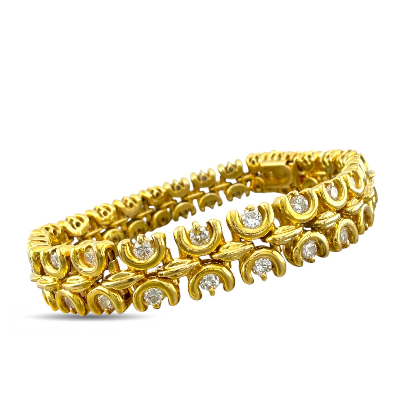 14K Yellow Gold 4.2ct Diamond Bracelet