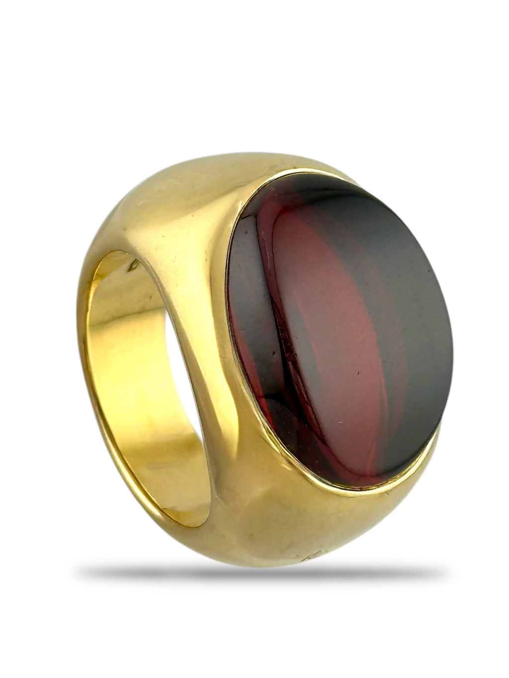 Pomellato - 18 kt. Yellow gold, Pomellato 18K Yellow Gold Red Garnet Ring Garnet