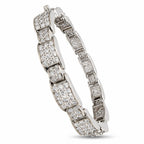 14K White Gold 5.94ct Diamond Link Bracelet