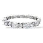 14K White Gold 5.94ct Diamond Link Bracelet