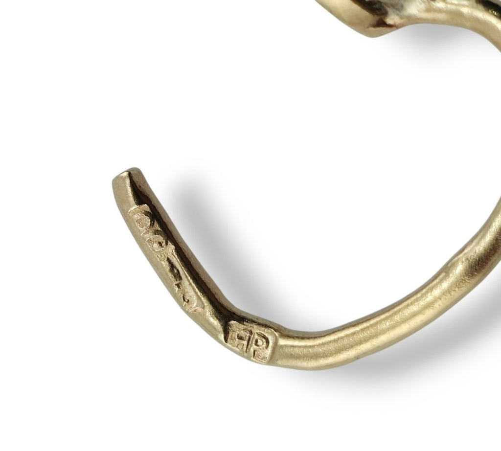 Antique Russian 56K Gold (14K) and Diamond Earrings Circa 1900