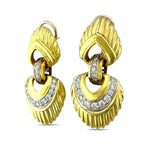 14K Yellow Gold 3.0ct Diamond Statement Earrings