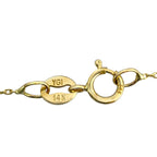 14K Yellow Gold Sapphire and 0.3ct Diamond Shoehorn Pendant Necklace