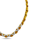 Vintage 18K Yellow Gold 3.05ct Diamond Flexible Choker Necklace