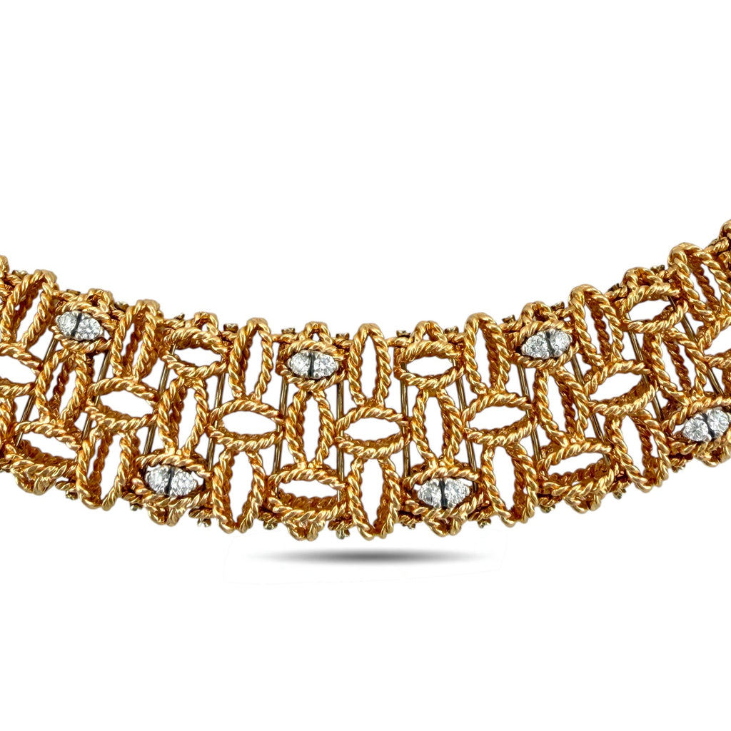 Roberto Coin 18K Rose Gold and 2.5ct Diamond Necklace and Earrings Set