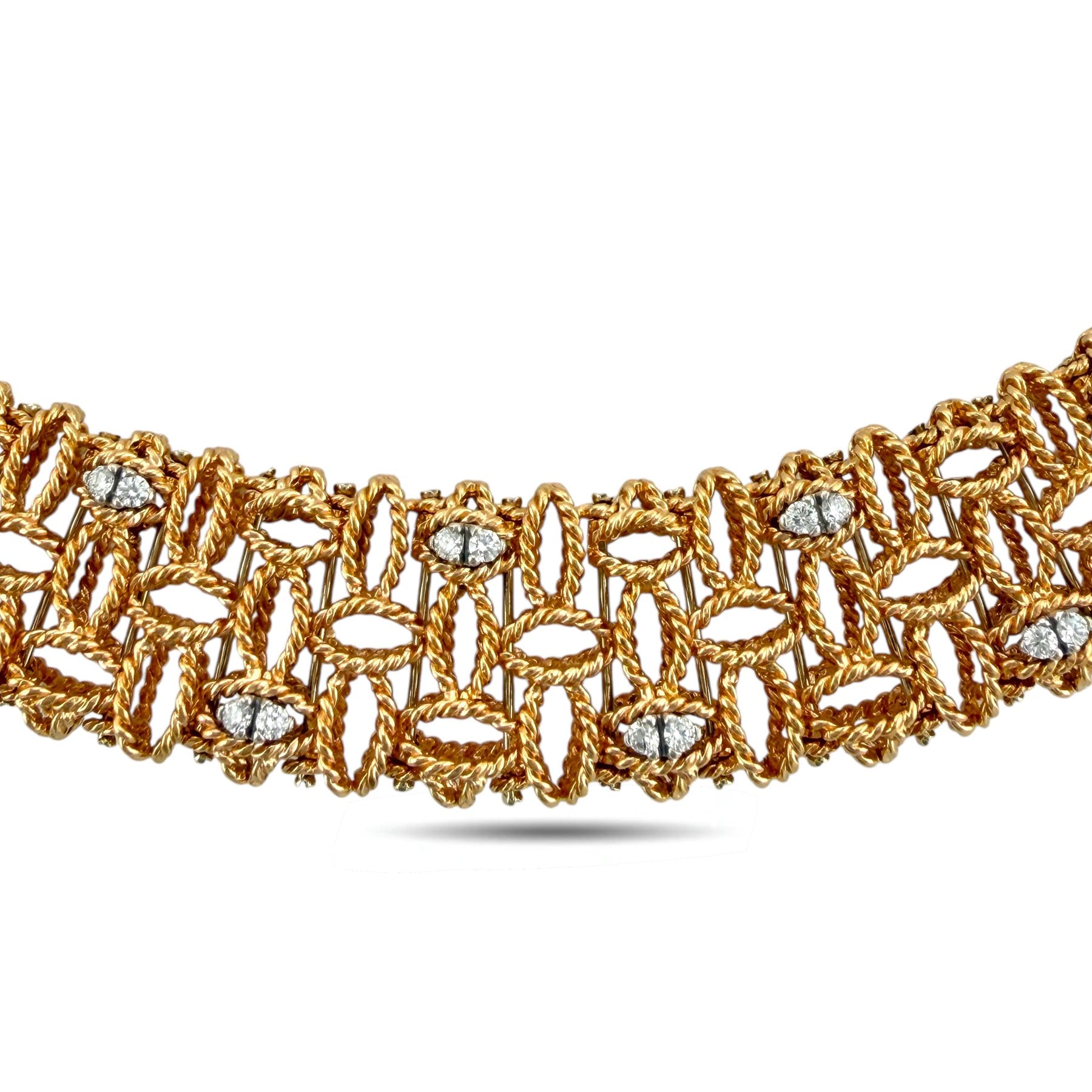 Roberto Coin 18K Rose Gold and 2.5ct Diamond Necklace and Earrings Set
