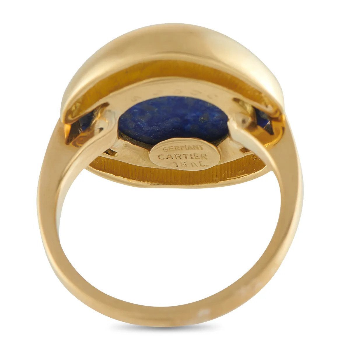 Vintage Cartier 18K Yellow Gold Lapis Lazuli Ring
