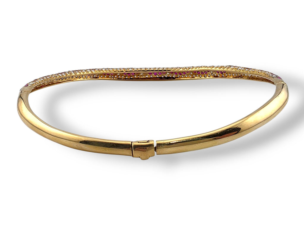 18K Gold 8.3ct Ruby and 13.5ct Diamond Necklace