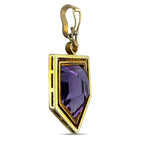 14K Yellow Gold Amethyst and 0.75ct Diamond Pendant
