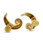 14K Yellow Gold 1.5ct Diamond Spiral Earrings