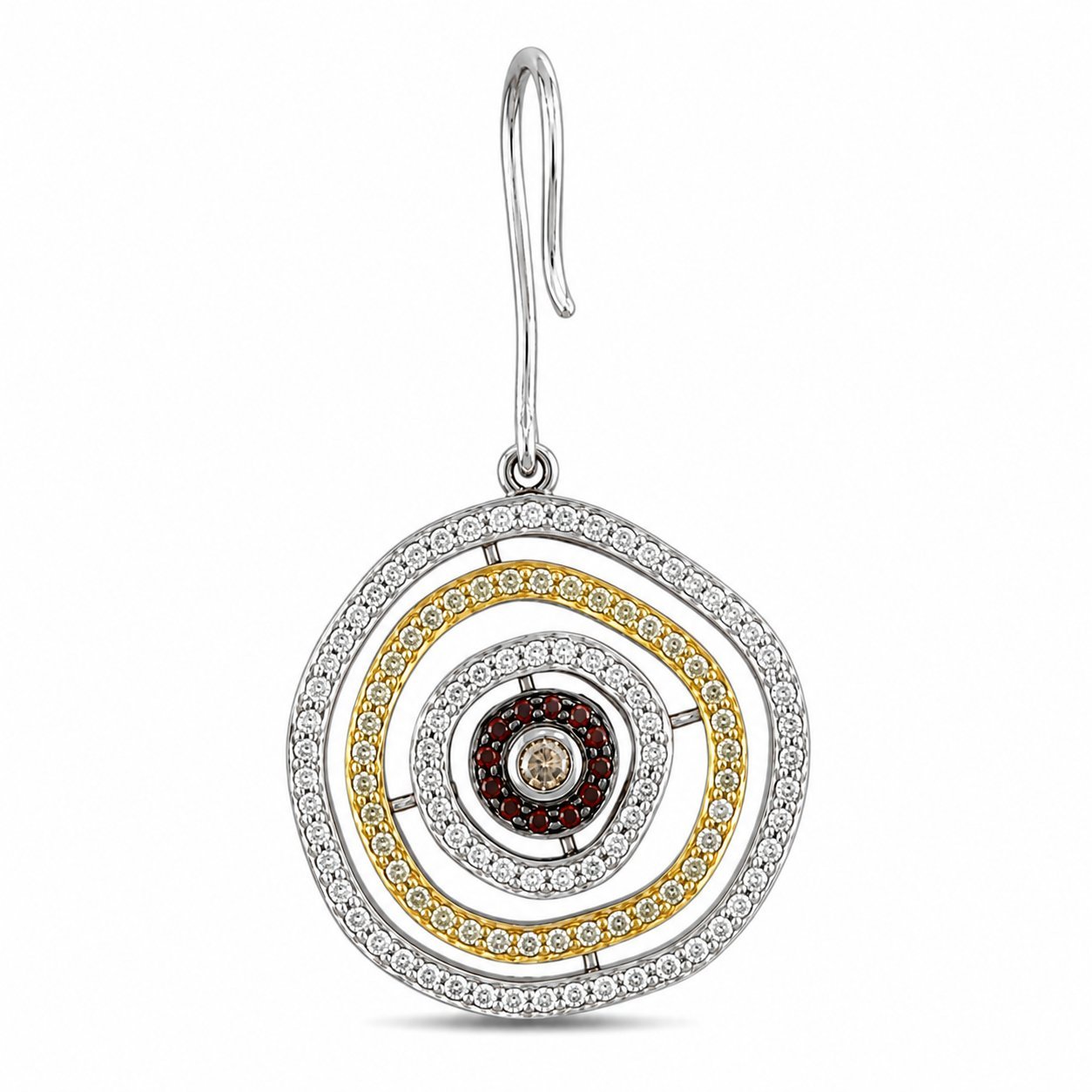 Platinum 5.00ct Diamond Convertible Circle Earrings