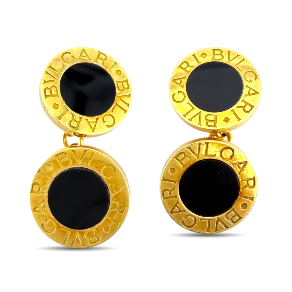 Bvlgari 18K Yellow Gold Cufflinks with Original Box