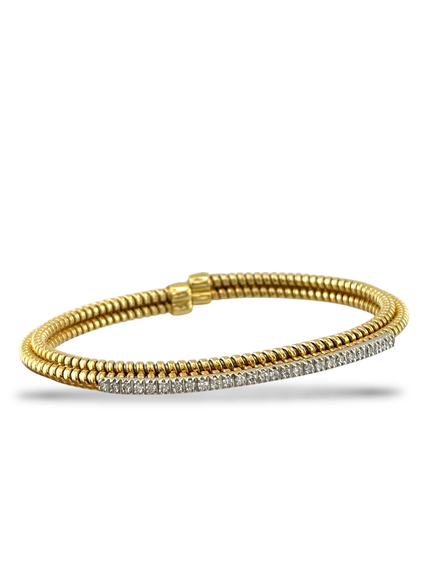 18 kt. Yellow gold, 18K Yellow Gold Bracelet with 0.80ct Diamonds -  0.80ct. tw. Diamond (Natural)