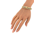 18K Yellow Gold 2.01ct Diamond and 1.00ct Sapphire Bow Bracelet