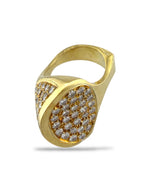 18K Yellow Gold Two-Sided and 2ct Diamond Ring