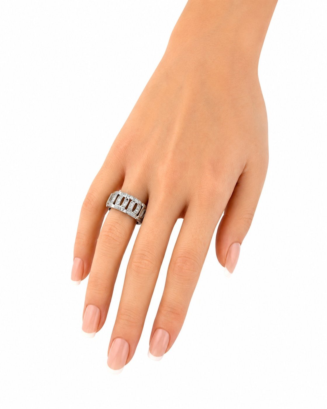 14K White Gold 1.00ct Diamond Band Ring