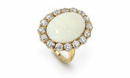 14K Yellow Gold Opal and 2.0ct Diamond Ring