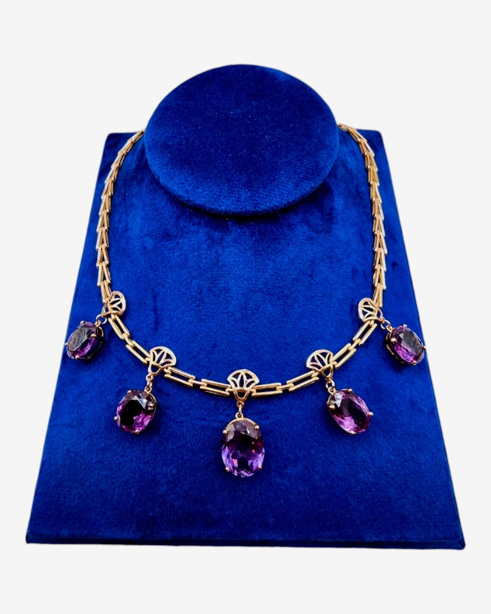 Vintage Gold and Amethyst Women's Necklace