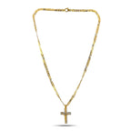 Marzi 18K Yellow and White Gold Crucifix Pendant Necklace