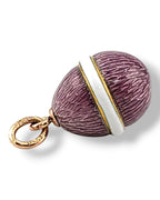 K. Faberge Jeweled 56K Gold and Enamel Egg Pendant Rare Design