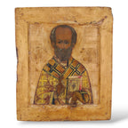 Antique Russian 18th century icon of St. Nicholas