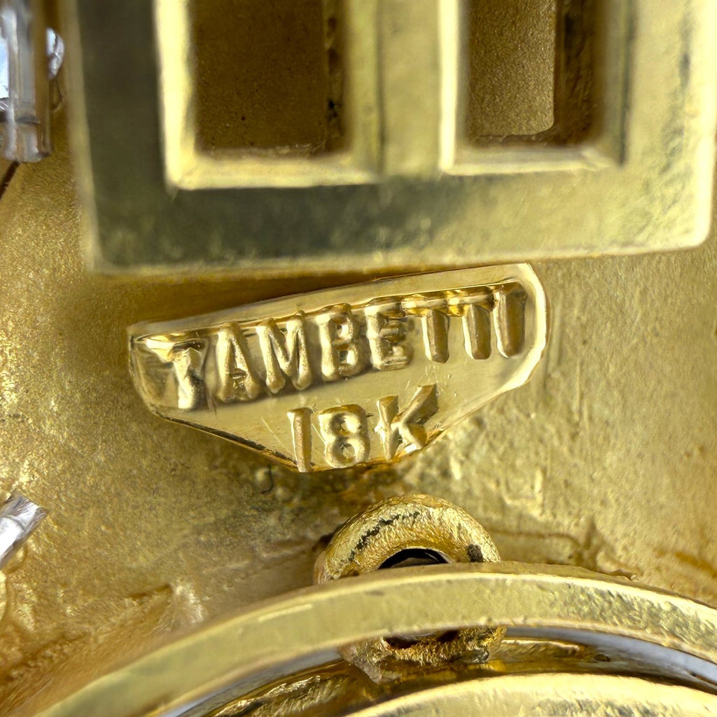 Tambetti 18K Yellow Gold 10ct Diamond and Black Onyx Jewelry Suite