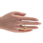 Boucheron Vintage 18K Yellow Gold Diamond and Burma Ruby Ring