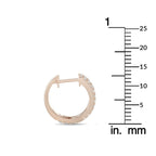 14K Rose Gold 1.0ct Diamond Hoop Earrings