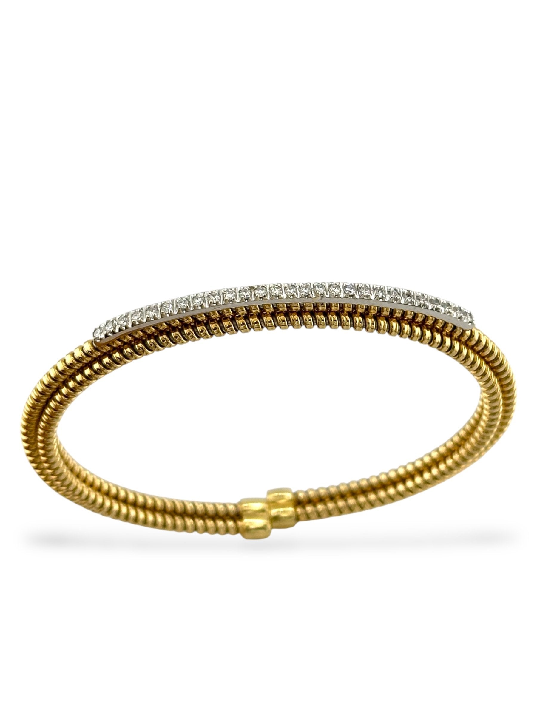 18 kt. Yellow gold, 18K Yellow Gold Bracelet with 0.80ct Diamonds -  0.80ct. tw. Diamond (Natural)