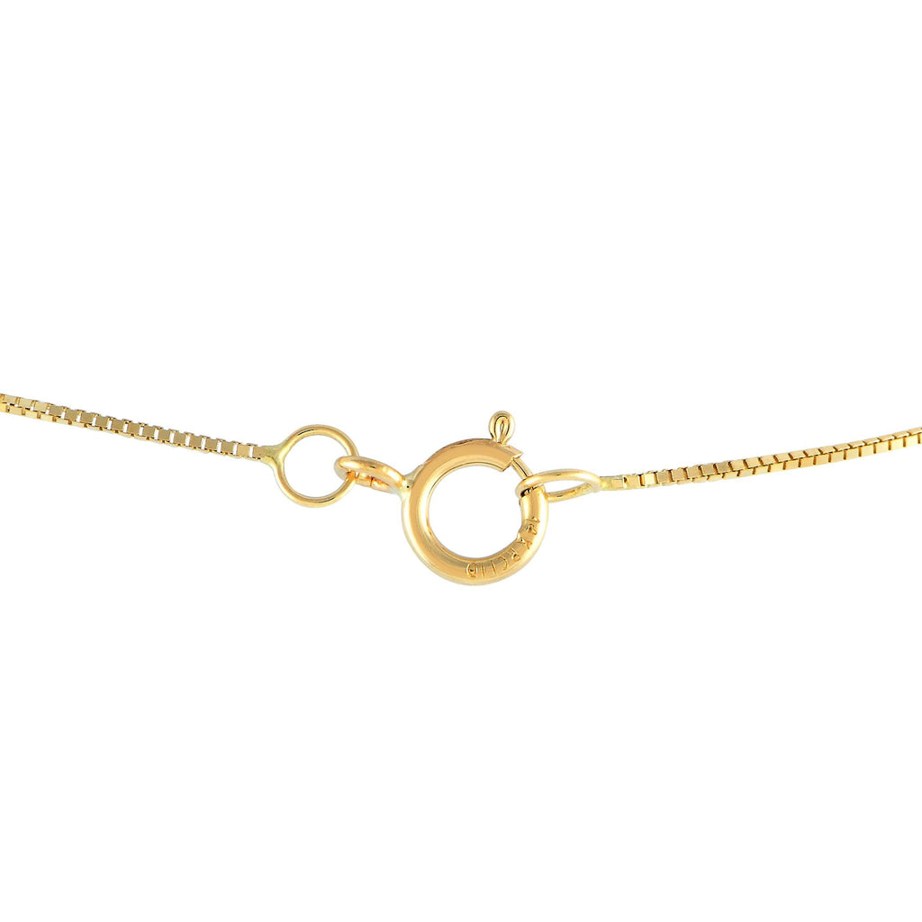 Exclusive 14K Yellow Gold 0.24ct Diamond and Sapphire Pendant Necklace