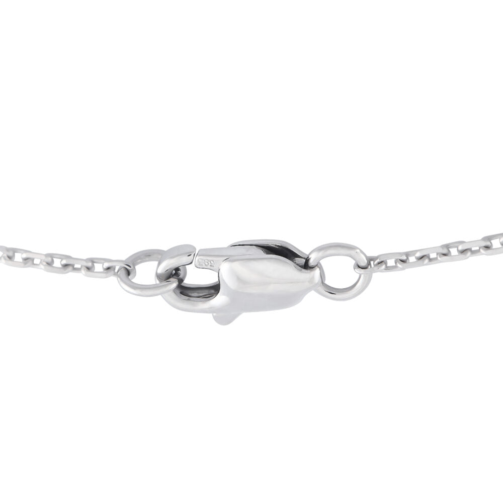 14K White Gold 0.86ct Diamond Butterfly Necklace