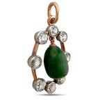 Faberge Imperial Russian 14K Rose Gold Imperial Russian 1.40ct Diamond Egg Pendant by Michael Perkhin