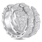 18K Bvlgari Serpenti Viper 18K White Gold 2.77ct Diamond Ring