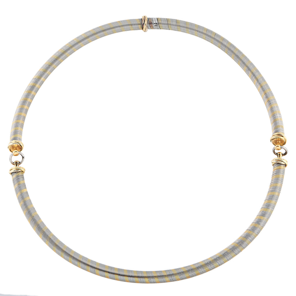 Cartier Vintage 18K Yellow and Stainless Steel Necklace
