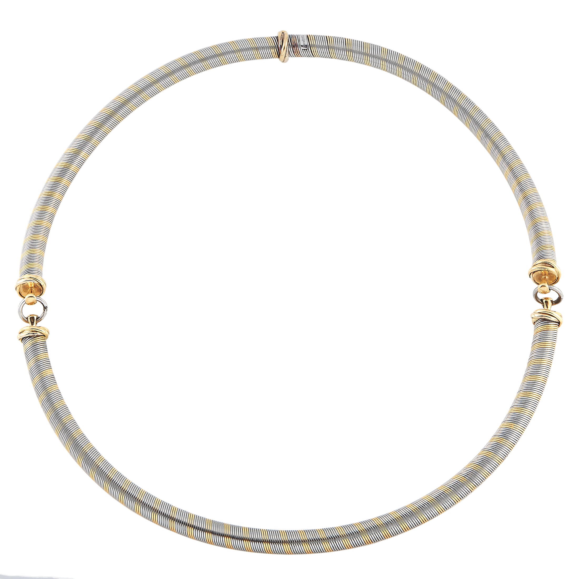 Cartier Vintage 18K Yellow and Stainless Steel Necklace