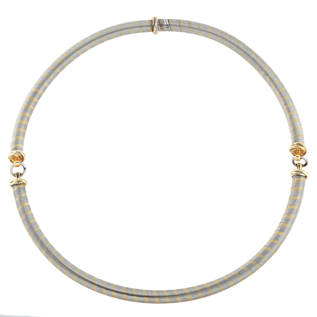 CartierVintage 18K Yellow and Stainless Steel Necklace
