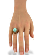 18K Yellow Gold Ring with Turquoise Stone