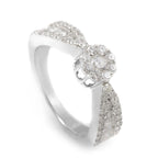 Exclusive  promise Ring – Feast your eyes upon the glittering design of this diamond paved ring