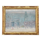 Washington Square Park in Winter Painting