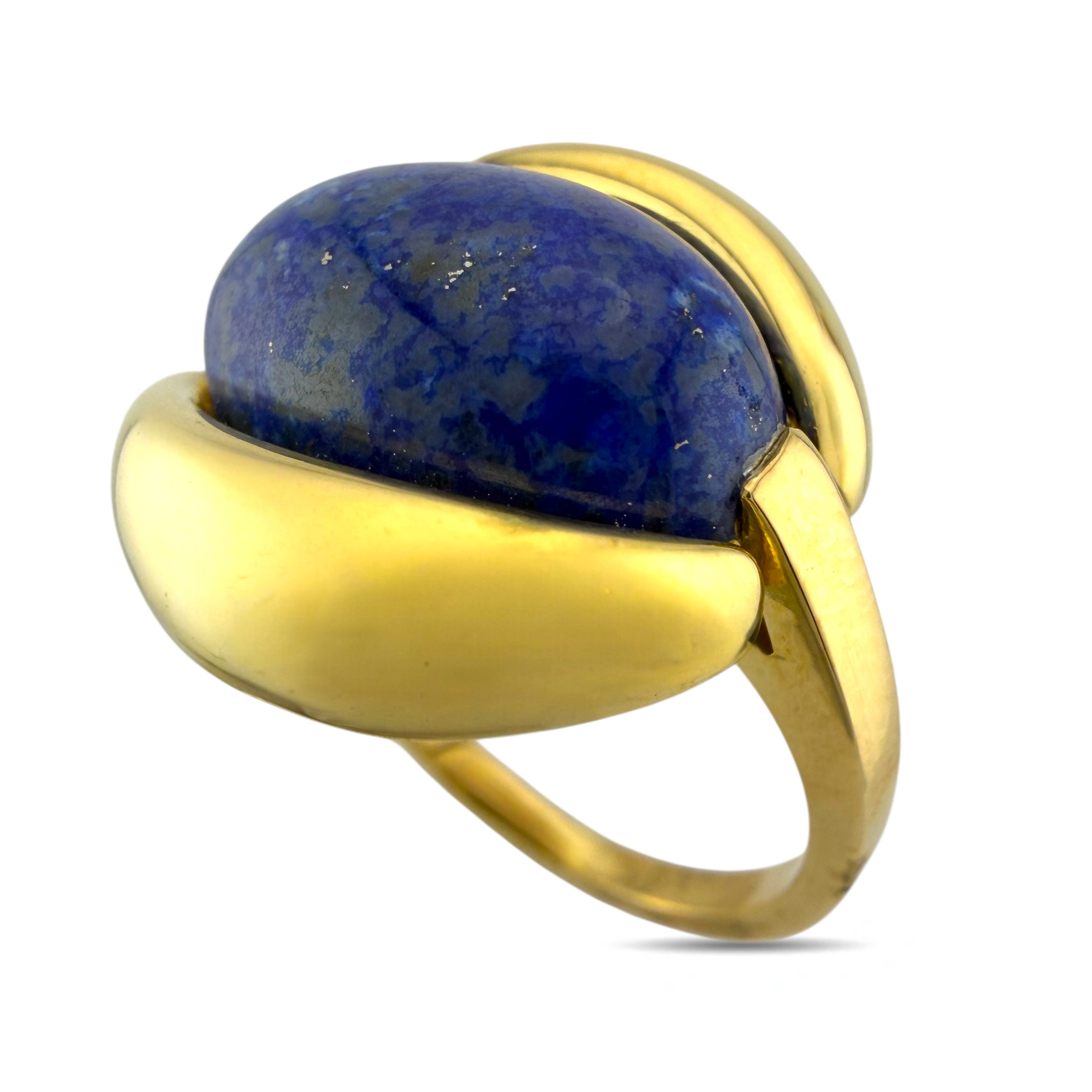 Cartier - 18 kt. Yellow gold,  Cartier 18K Yellow Gold Lapis Lazuli Ring  Lapis lazuli