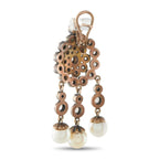 Antique Victorian Rose Gold and 3ct Diamond Earrings
